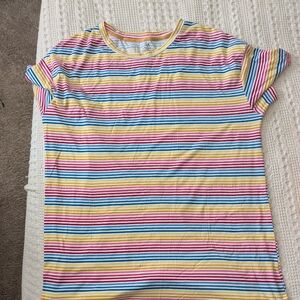 Colorful Striped Women's Nightgown